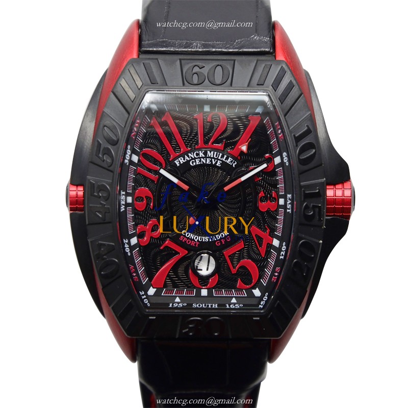 Franck Muller 8900 SC DT GPG ER Conquistador GPG Automatic Replica Watch, Black Dial Aluminum Case - Luxury Replica Watch
