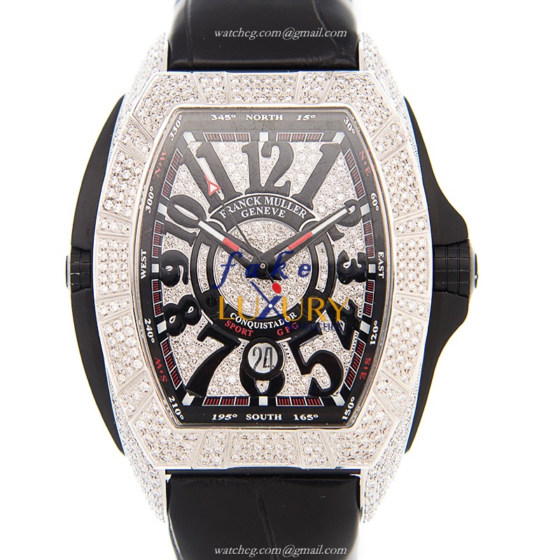 Franck Muller 8900 SC DT GPG FULL D CD TT.NR.AC - Automatic - White Dial - 18kt White Gold &