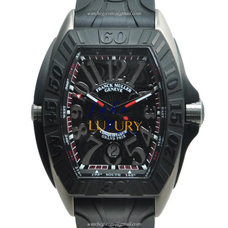 Franck Muller 8900 SC DT GPG Replica Watch, Black Dial, Titanium Case, Automatic Movement