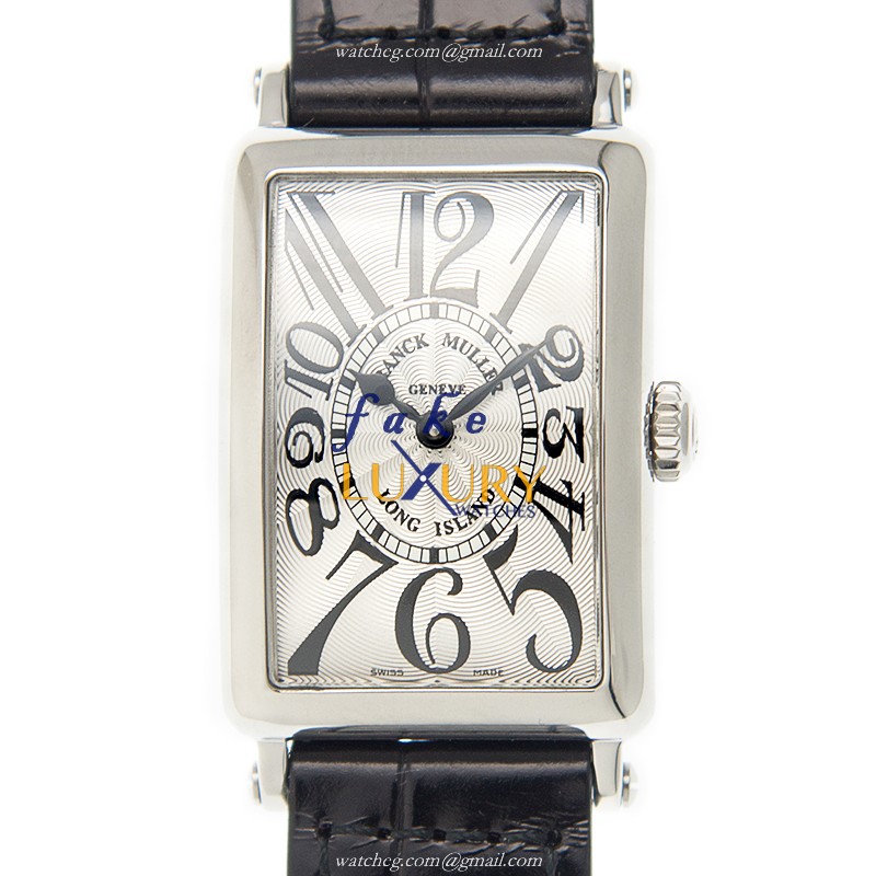 Franck Muller 902 QZ AC LONG ISLAND Quartz Stainless Steel - 0.5KG - Alligator Black Dial Replica - Luxury Replica Watch