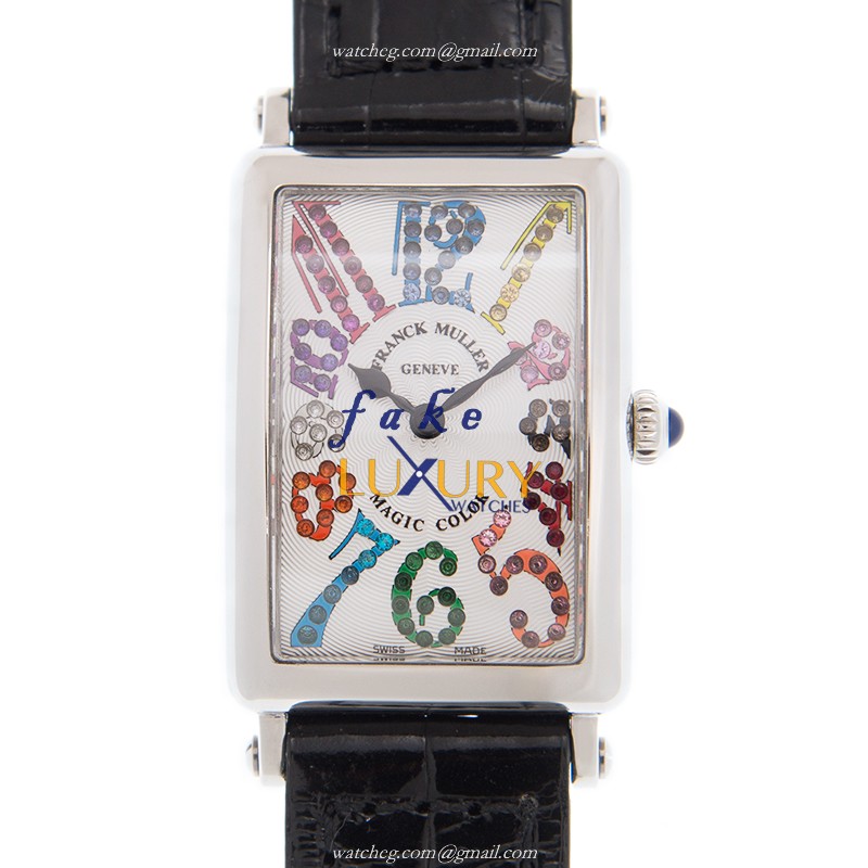 Franck Muller 902 QZ MAG COL AC - Replica Watch - Quartz - Steel Case - White Dial - Black - Luxury Replica Watch