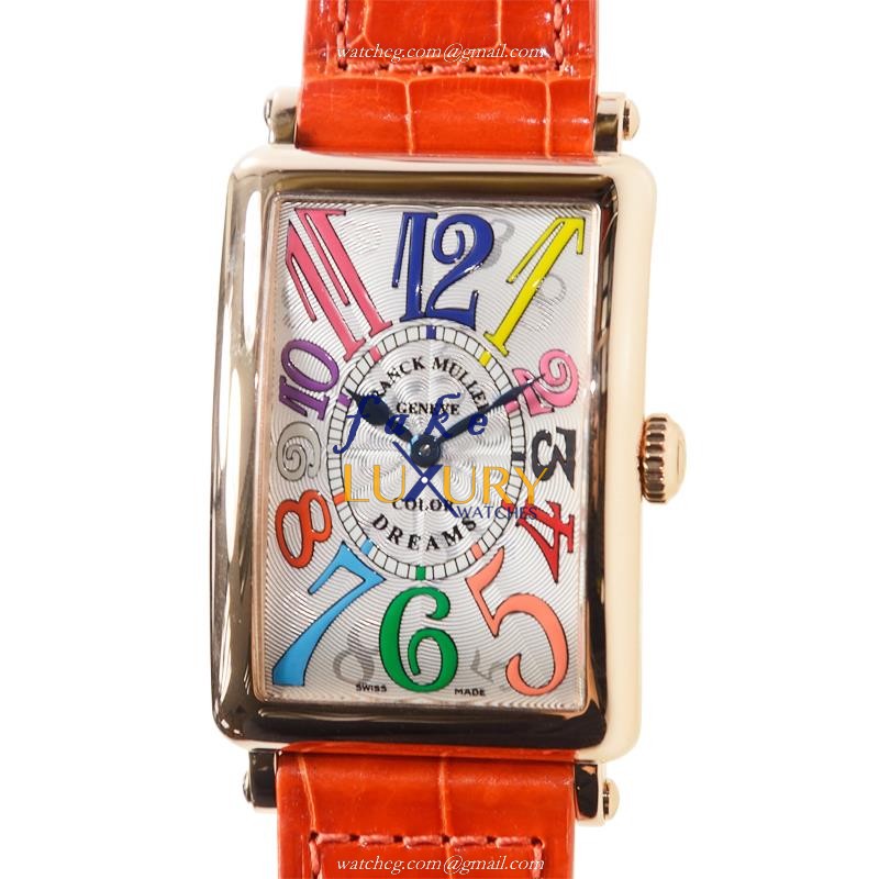 Franck Muller 952 QZ COL DR 5N - Replica Watch - Quartz - 18kt Rose Gold Case - Orange Alligator