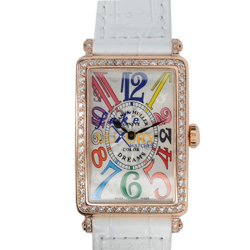 Franck Muller 952 QZ COL DRM D 1R 5N LONG ISLAND Quartz 18kt Rose Gold & Diamonds Replica Watch - Luxury Replica Watch