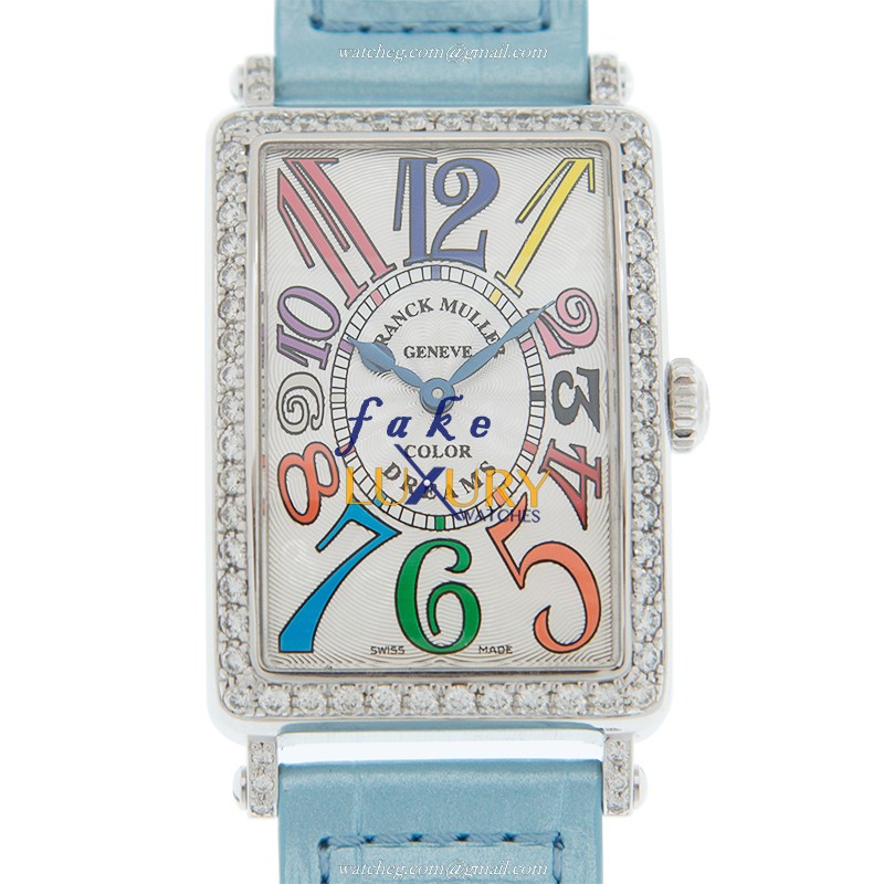 Franck Muller 952 QZ COL DRM D 1R AC Replica Watch, Quartz Movement, White Dial, Blue Alligator - Luxury Replica Watch