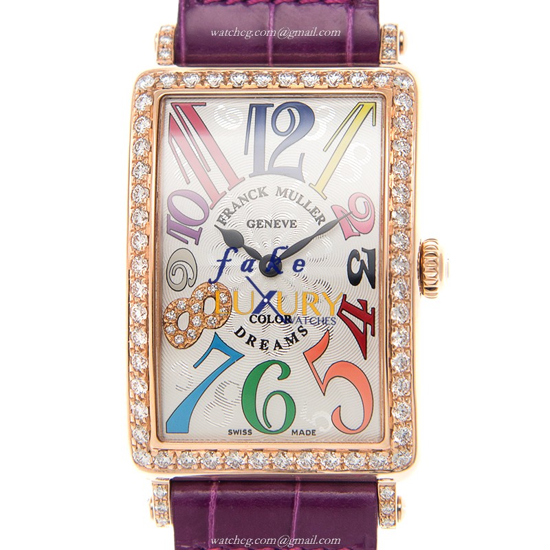Franck Muller 952 QZ COL DRM D 1R CD8 5N - Replica Watch - Quartz - 18kt Rose Gold - Silver Dial