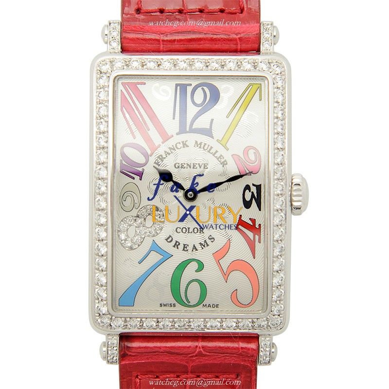 Franck Muller 952QZCOLDRMD1RCD8AC Long Island Automatic Stainless Steel & Diamond Replica Watch - Luxury Replica Watch