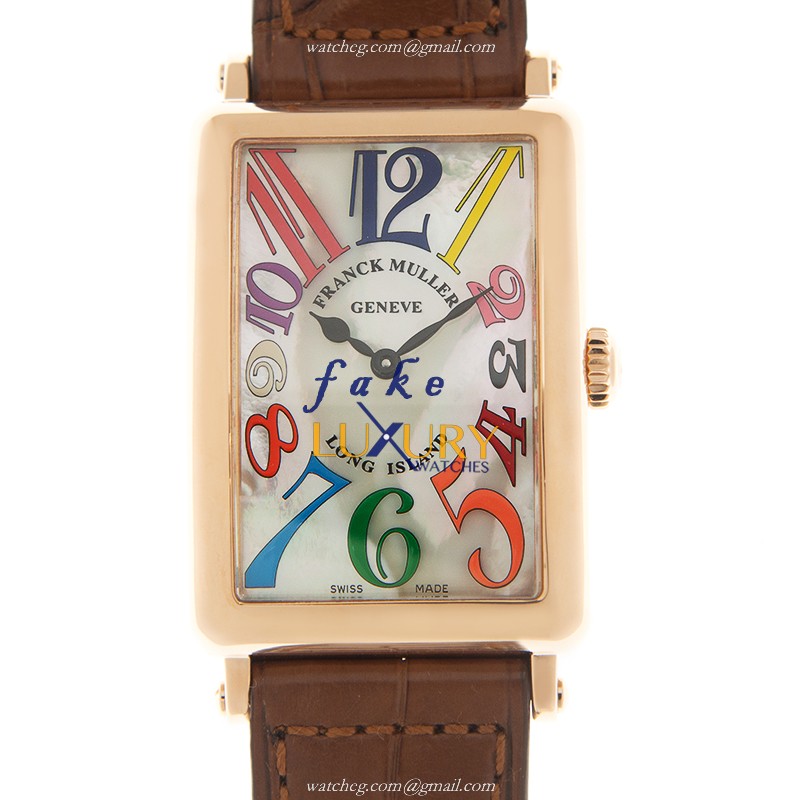 Franck Muller 952 QZ COL DRM MOP 5N LONG ISLAND Quartz 18kt Rose Gold Replica Watch, Swiss - Luxury Replica Watch