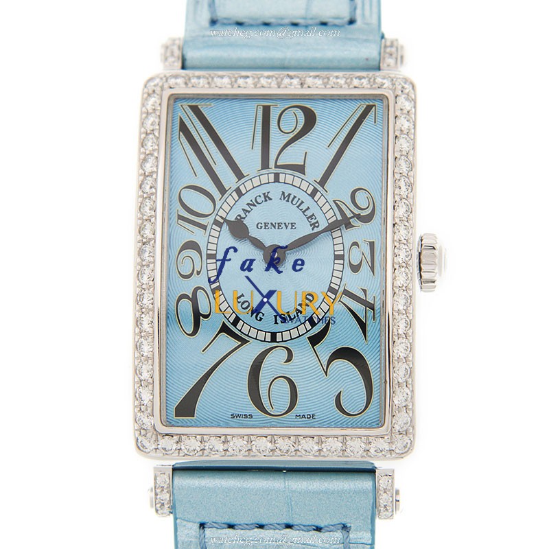 Franck Muller 952 QZ D 1R AC BLUE Replica Watch, Quartz Movement, Blue Dial, Stainless Steel &