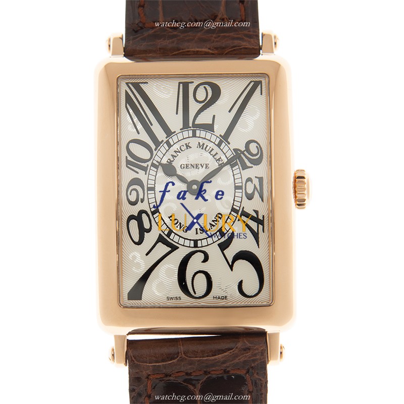 - 952 QZ HO 5N LONG ISLAND Quartz 18kt Rose Gold Replica Watch - Franck Muller - White Dial - Luxury Replica Watch