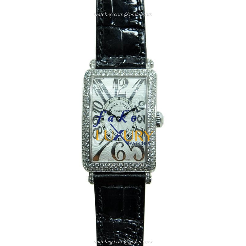 Franck Muller 952 QZ REL D OG Replica Watch Silver Dial Quartz 18kt White Gold & Diamond - Luxury Replica Watch