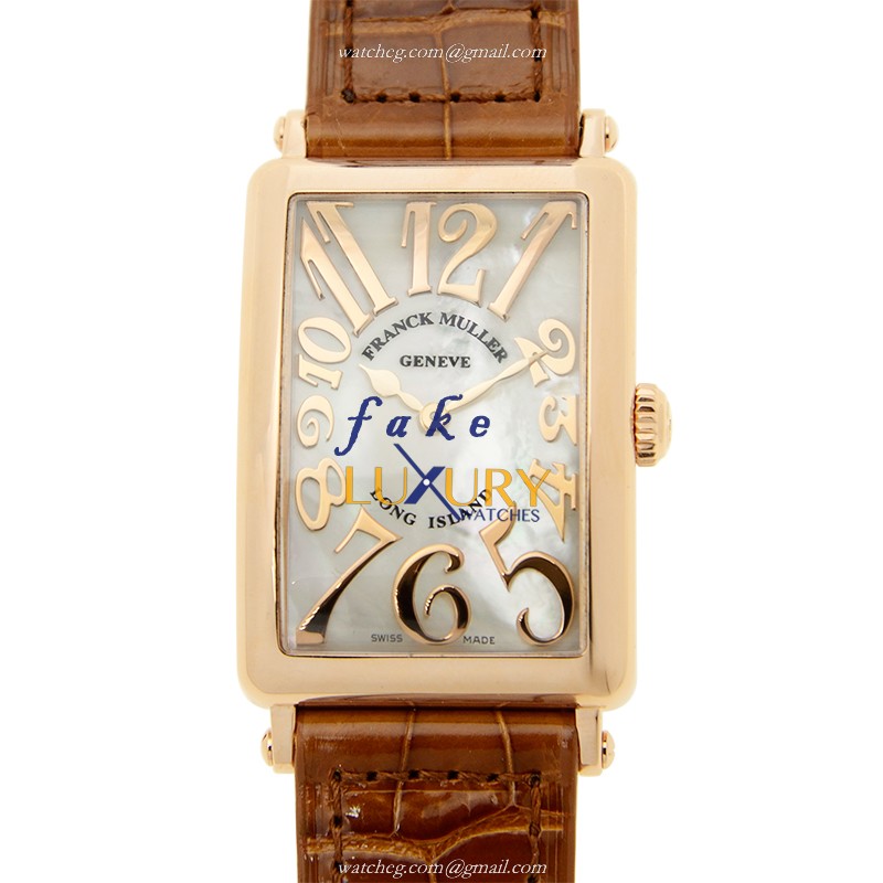 Franck Muller 952 QZ REL MOP 5N Long Island Quartz 18kt Rose Gold Replica Watch