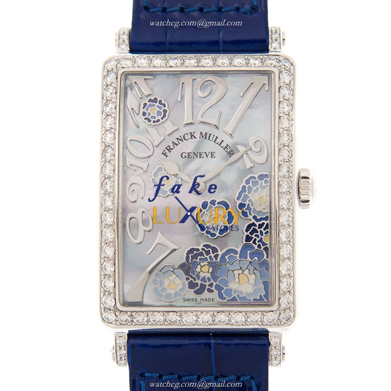 Franck Muller 952 QZ REL MOP BU D 1R AC Long Island Replica Watch White Dial Stainless Steel - Luxury Replica Watch