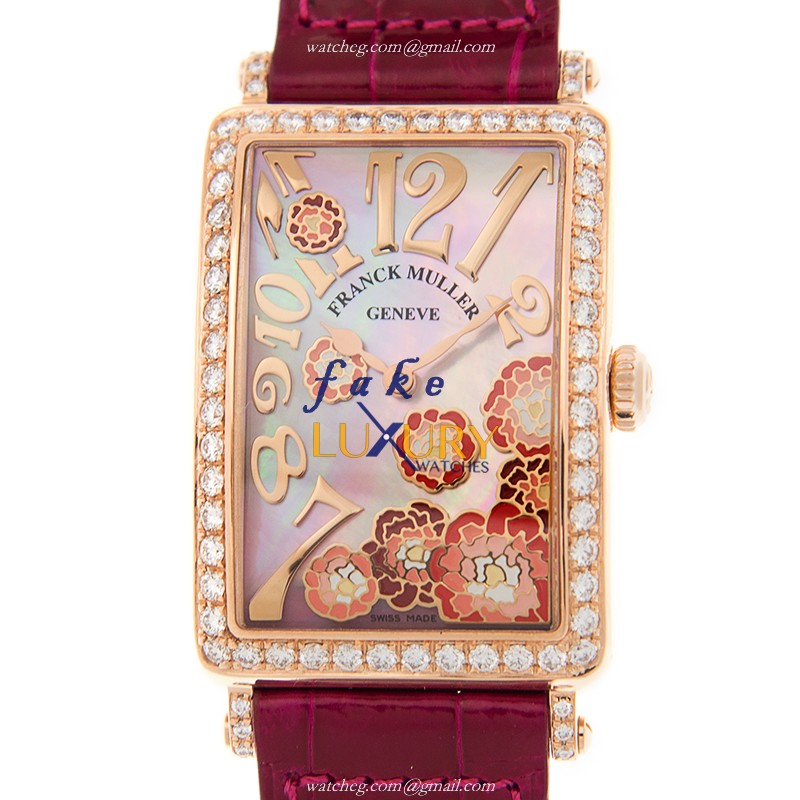 Franck Muller 952 QZ REL MOP RG D 1R 5N - Replica Watch - White Dial - Quartz - 26mm Rose Gold - Luxury Replica Watch