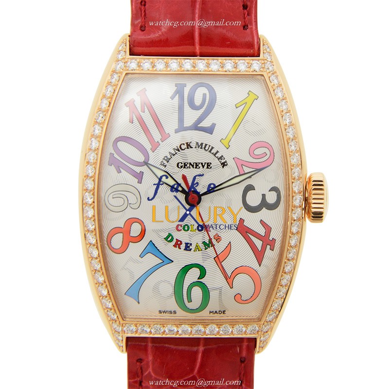 Franck Muller Cintree Curvex 5850 SC COL DRM D 1R 5N | Automatic | Rose Gold & Diamonds | Replica