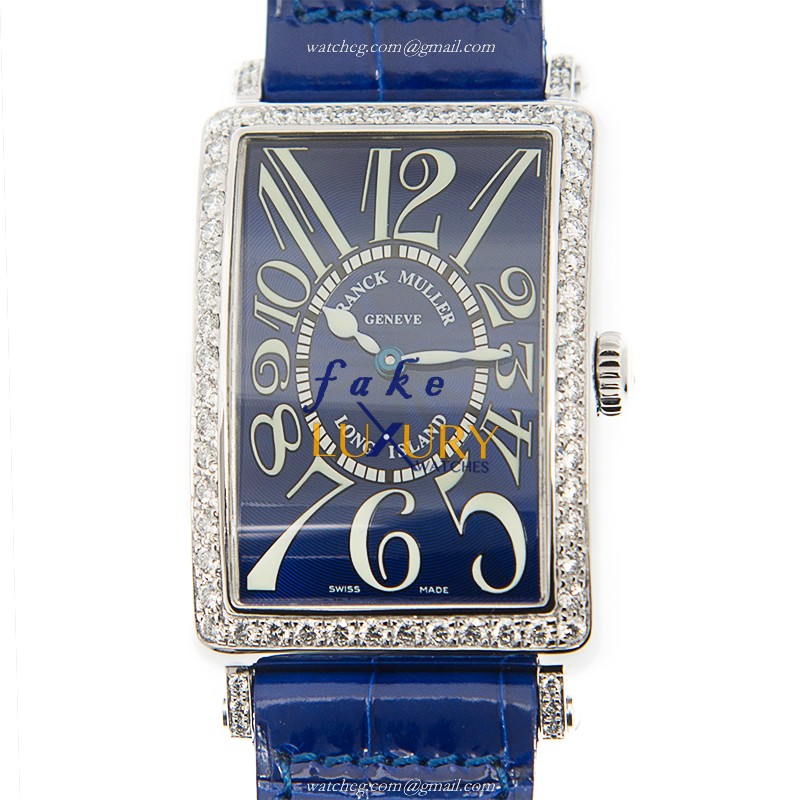 Franck Muller Long Island 952 QZ D 1R AC Deep Blue Quartz Stainless Steel Diamonds Replica Watch