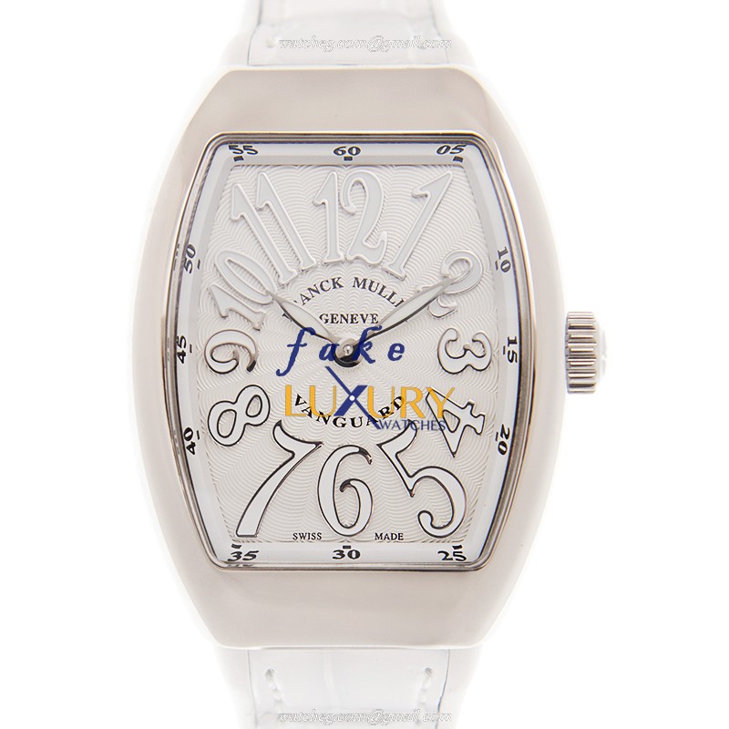 Franck Muller V 29 QZ AC.BC VANGUARD Quartz Stainless Steel White Dial Replica Watch