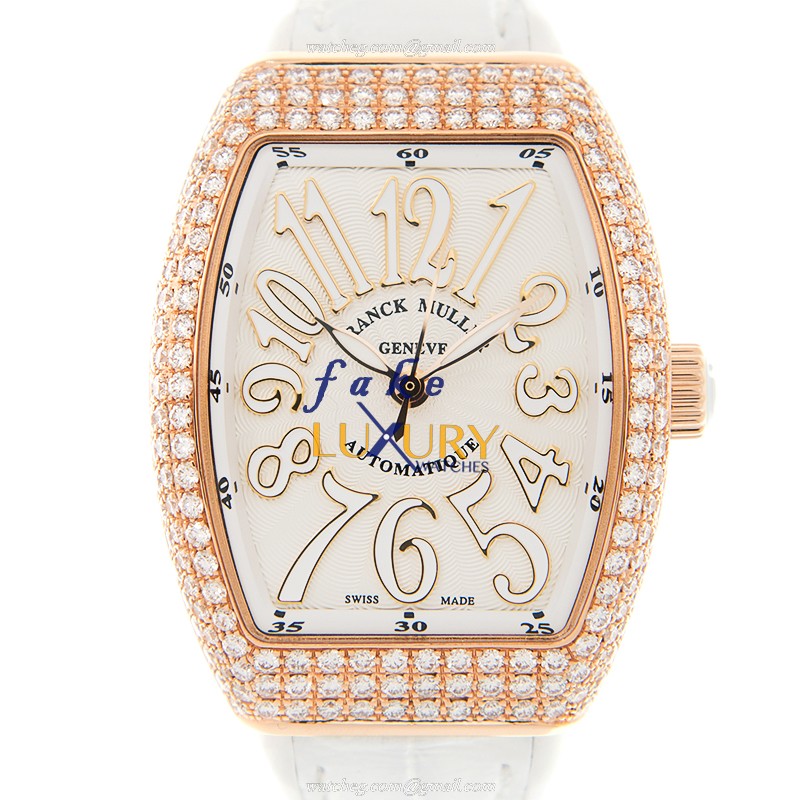 Franck Muller V 29 SC AT FO D 5N.BC VANGUARD Replica Watch - Automatic - White Dial - Alligator