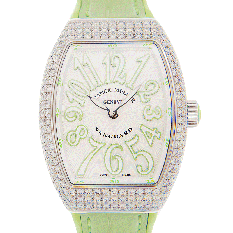 Franck Muller V 32 QZ D AC.VE Vanguard Quartz Stainless Steel Replica Watch, 32mm, Silver Dial - Luxury Replica Watch