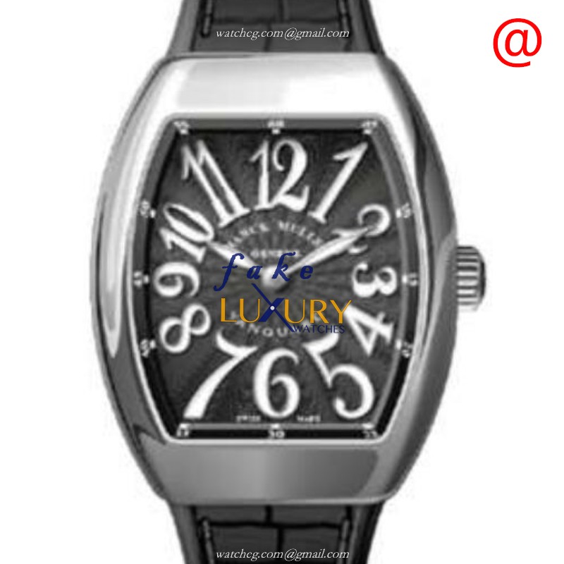 Franck Muller V 32 QZ NRAC Vanguard Replica Watch, Quartz, Black Dial, Steel Case - Luxury Replica Watch