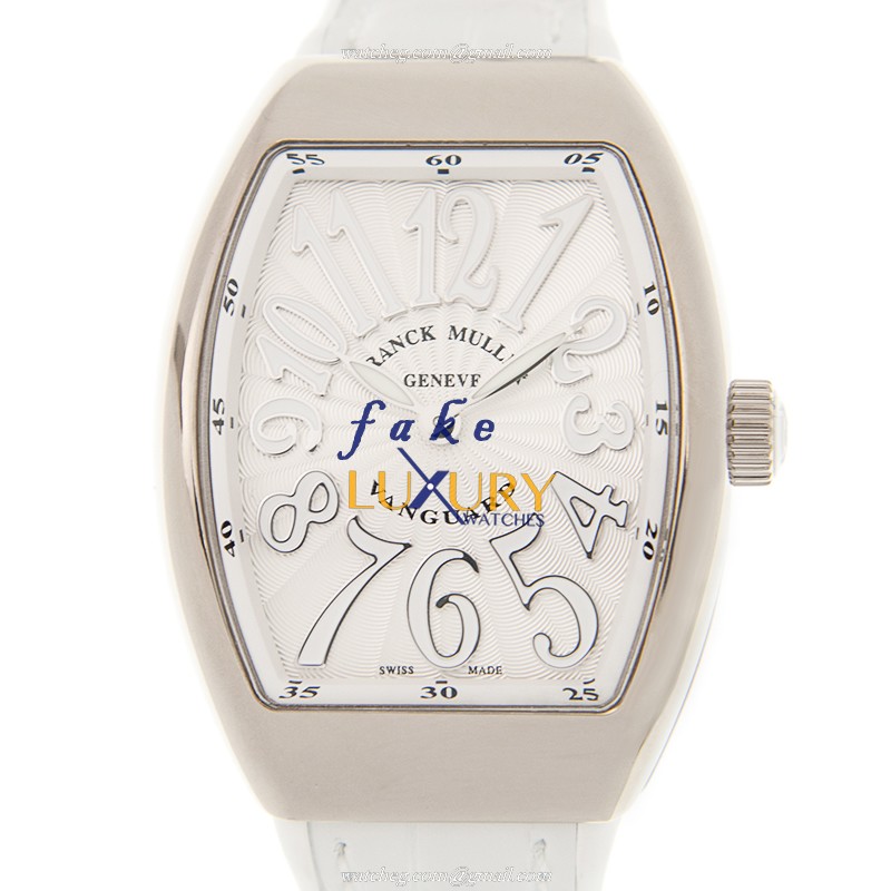 Franck Muller Vanguard V 32 QZ OG.BC Replica Watch, Quartz, Silver Dial, 18kt Gold Case - Luxury Replica Watch