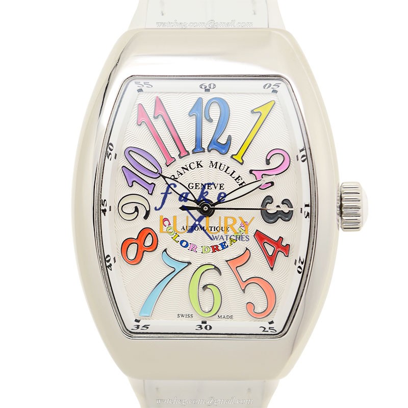 Franck Muller V32 SC AT FO COL DRM AC.BC VANGUARD Auto Stainless Steel Case Silver Dial Watch - Luxury Replica Watch