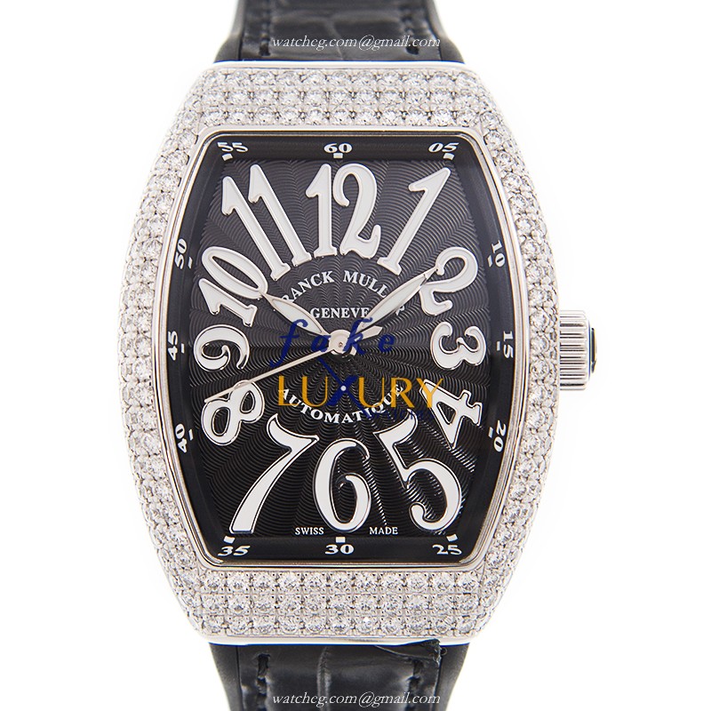 Franck Muller V 32 SC AT FO D AC.NR Luxury Swiss Clone Watch, Auto Movement, White Dial, Black - Luxury Replica Watch