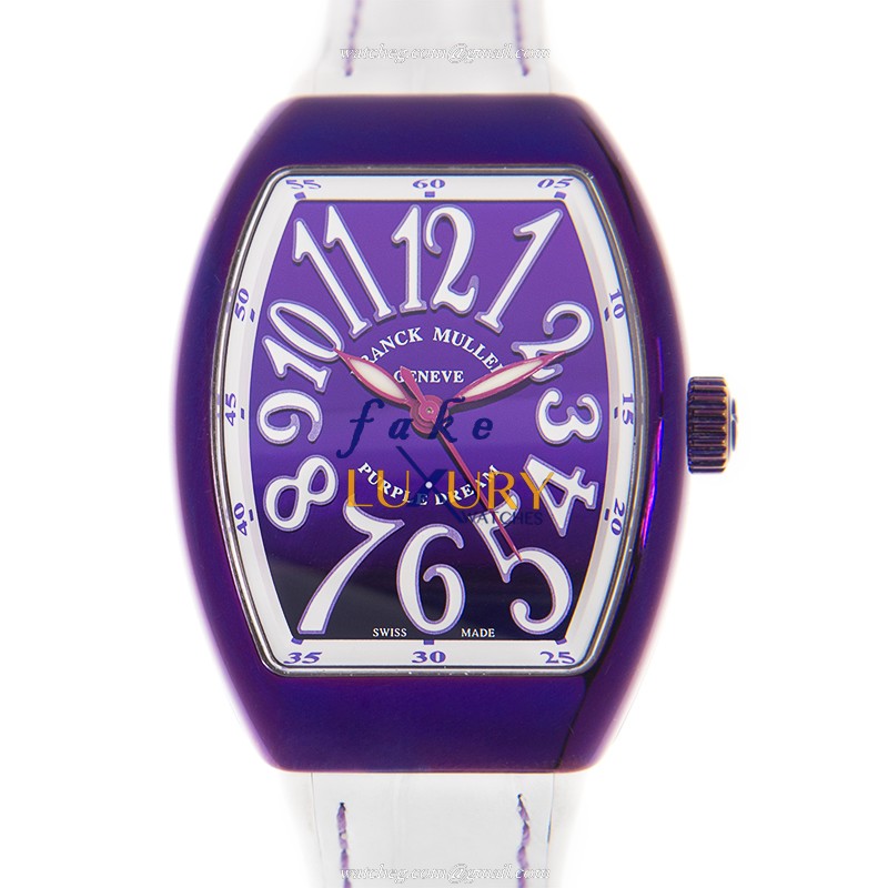 Franck Muller V 32 SC AT FO PUR DRM AC.BC Vanguard Replica Watch, Automatic, Purple Dial, Steel Case - Luxury Replica Watch