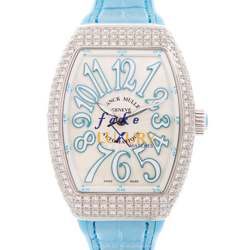 Franck Muller V 35 SC AT FO D AC.BL VANGUARD Automatic Steel White Dial Replica Watch