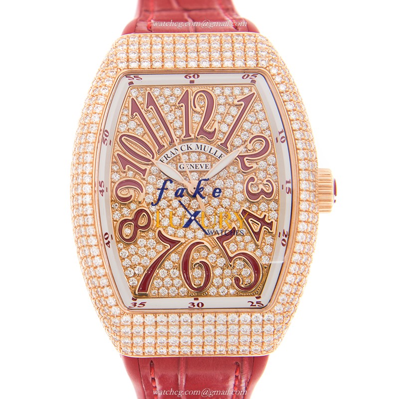 Franck Muller V 35 SC AT FO D CD 5N.RG Vanguard Automatic Rose Gold Replica Watch