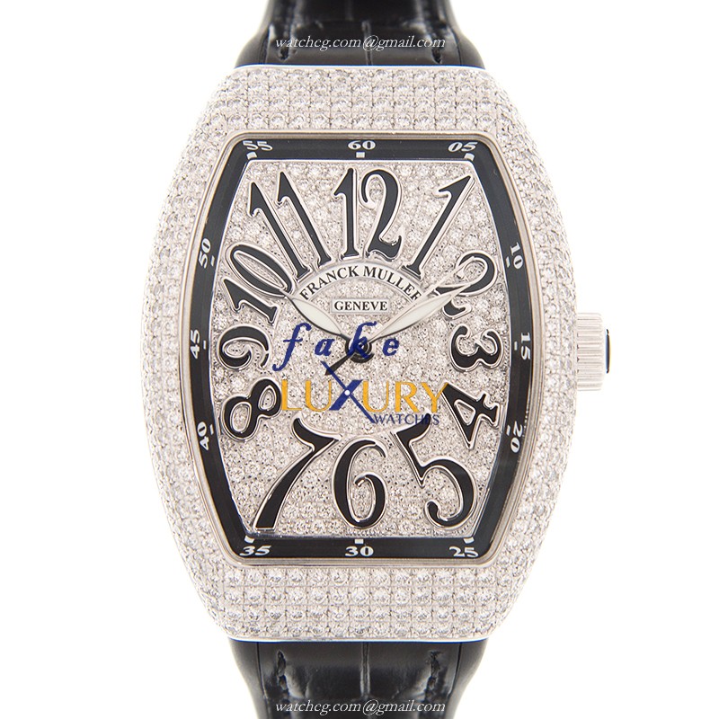 Franck Muller V 35 SC AT FO D CD AC.NR - Replica Watch - Automatic - Stainless Steel Diamonds