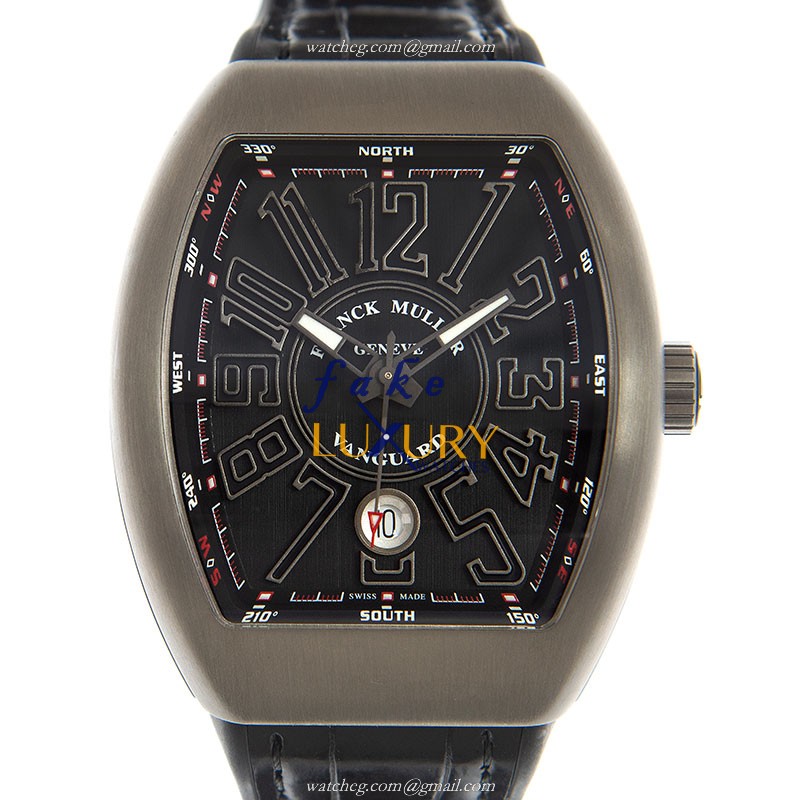 Franck Muller V 41 SC DT TT BRNR Vanguard Automatic Black Dial Stainless Steel Replica Watch - Luxury Replica Watch