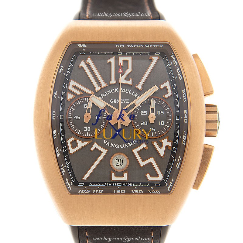 Franck Muller V 45 CC DT5N.BR TT VANGUARD AUTO 18kt Rose Gold Replica Watch, Model: V 45 CC DT5N.BR - Luxury Replica Watch