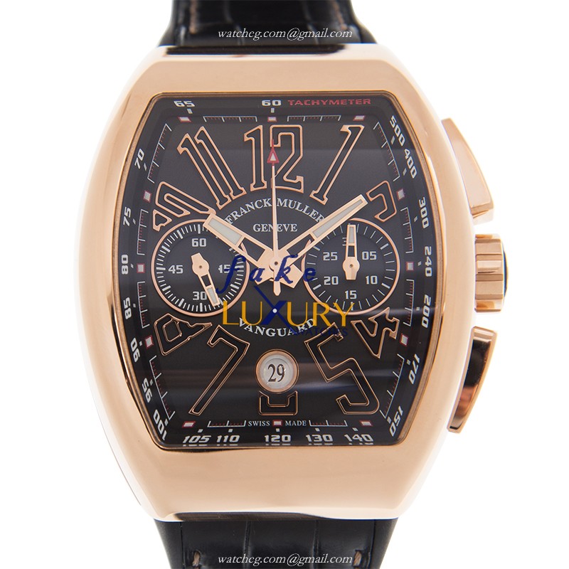 Franck Muller V 45 CC DT 5N.NR VANGUARD Automatic 18kt Rose Gold Replica Watch - Luxury Swiss Clone - Luxury Replica Watch
