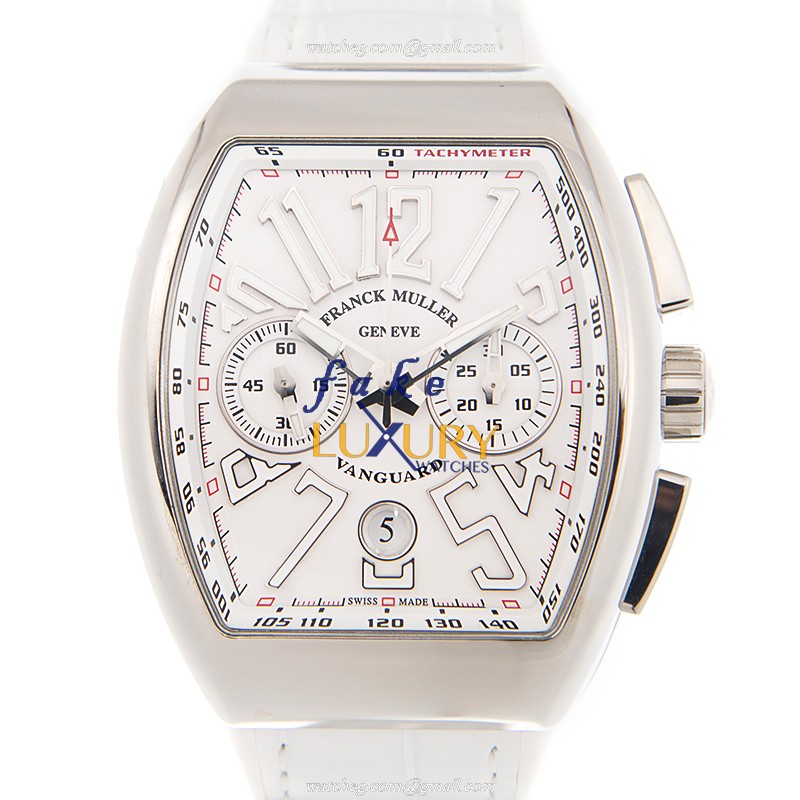 Franck Muller Vanguard V 45 CC DT AC.BC Replica Watch, Automatic, White Dial, Steel Case - Luxury Replica Watch