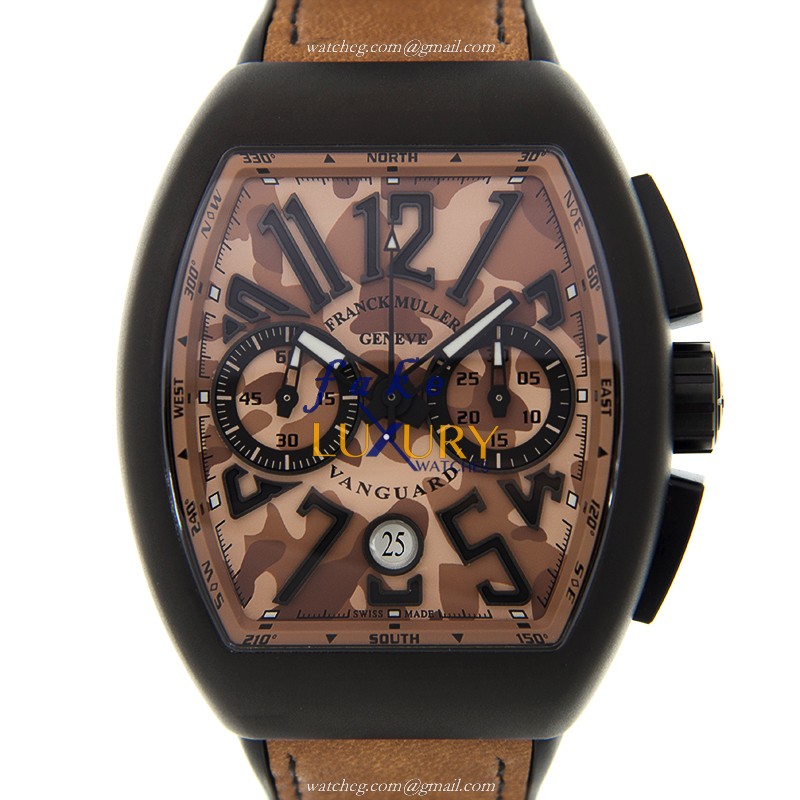 Franck Muller V45CCDTCAMOUFLAGE-TT.NR.MC.SB-VANGUARD Automatic Titanium Replica Watch - Luxury Replica Watch