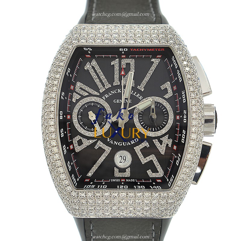 Franck Muller V 45 CC DT D NBR CD AC.NR Vanguard Replica Watch, Automatic, Gray Dial, Steel & - Luxury Replica Watch