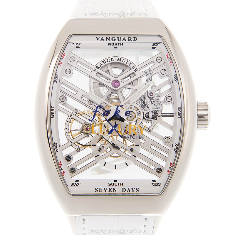 Franck Muller V 45 S6 SQT AC.BC - Replica Watch - Manual Wind - Stainless Steel Case - White