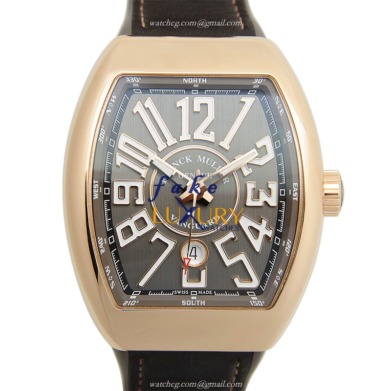 Franck Muller V 45 SC DT 5N.TT Vanguard Replica Watch, Automatic, Gray Dial, 18kt Rose Gold