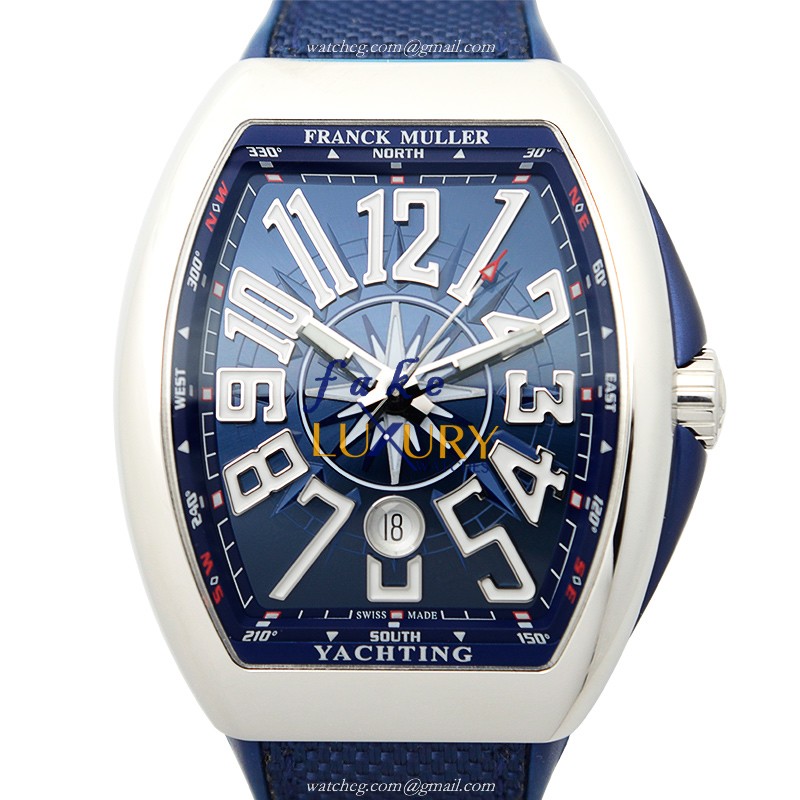 Franck Muller V 45 SC DT AC.BL Vanguard Auto Stainless Steel Watch, Model 15202ST.OO.1240ST.01 - Luxury Replica Watch