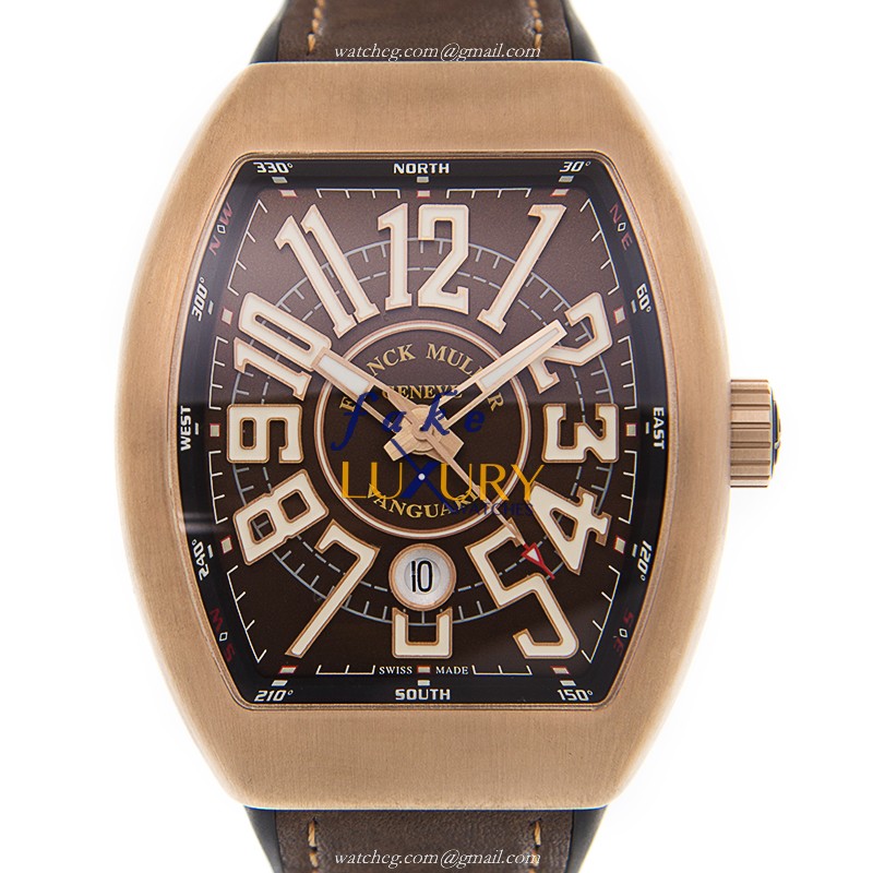 Franck Muller V45 SC DT CIR BZ.BR.NR-BROWN Automatic Bronze Case Sapphire Crystal Brown Dial Brown - Luxury Replica Watch