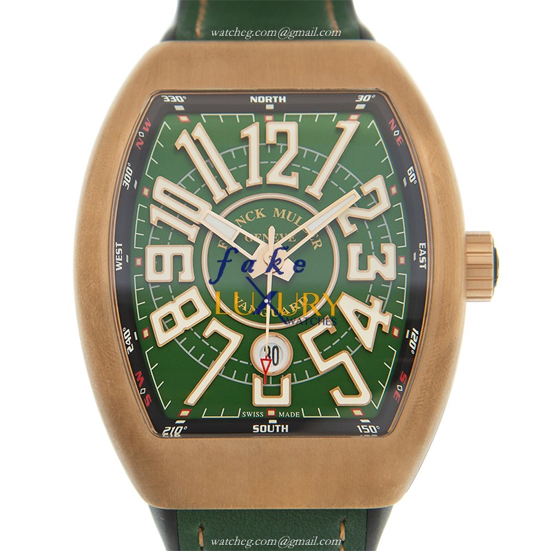 Franck Muller V 45 SC DT CIR BZ.NR.BR - GREEN Vanguard Auto Brass Case Replica Watch - Luxury Replica Watch