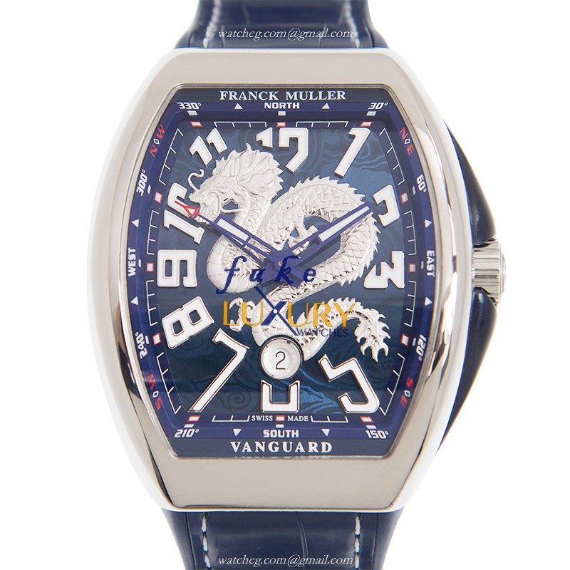 Franck Muller V 45 SC DT DRAGON KING AC.BL Vanguard Automatic Steel Case Replica Watch - Luxury Replica Watch