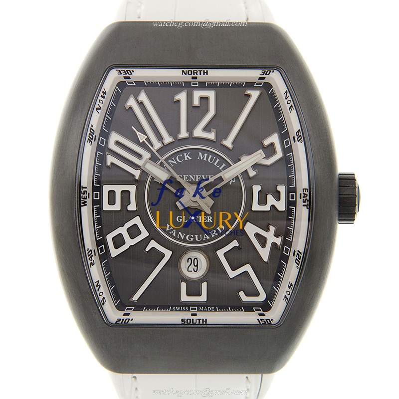 Franck Muller V45SC DT GLACIER AC.BR.GL Vanguard Automatic Titanium Replica Watch, Black Dial - Luxury Replica Watch