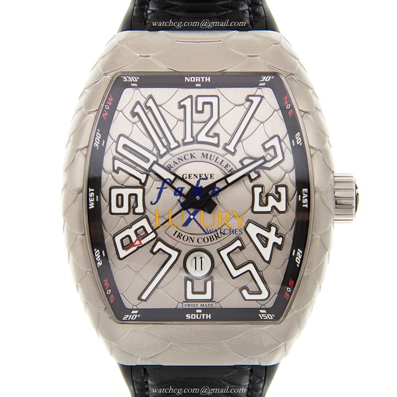 Franck Muller V 45 SC DT IRON COBRA AC.NR Automatic Stainless Steel Silver Dial Replica Watch - Luxury Replica Watch