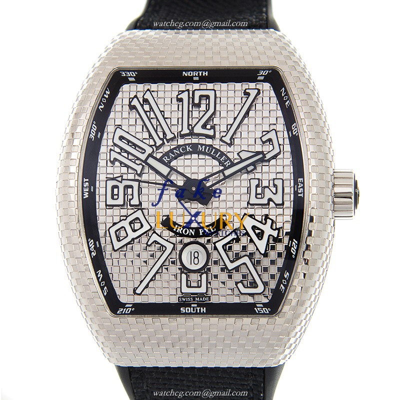 Franck Muller V 45 SC DT IRON PXL AC.NR Vanguard Automatic Silver Dial Stainless Steel Replica Watch