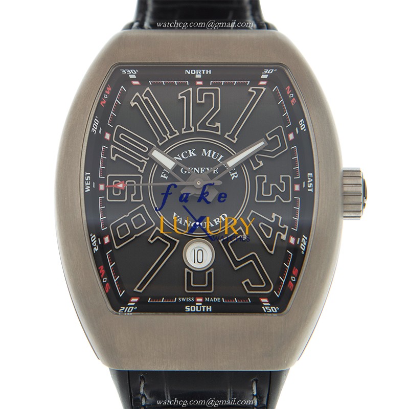 Franck Muller V 45 SC DT TT.BR.NR VANGUARD Replica Watch, Automatic, Gray Dial, Titanium Case - Luxury Replica Watch