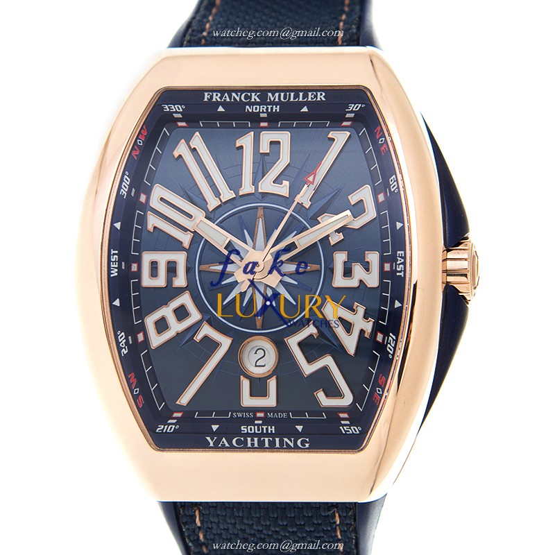 Franck Muller V45 SC DT YACHTING 5N.BL Rose Gold Automatic Replica Watch - Swiss Movement - Luxury Replica Watch