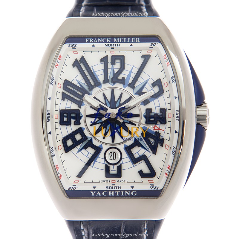 Franck Muller V45SCDTYACHTING AC.BL White Automatic Stainless Steel Replica Watch, Model V 45 SC DT - Luxury Replica Watch