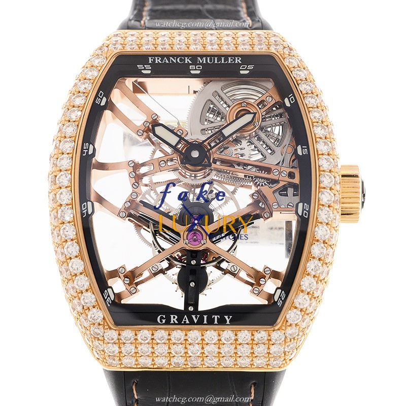 Franck Muller V 45 T GRAVITY CS SQT D 5N.NR | 18kt Rose Gold | Manual Wind | Replica Watch