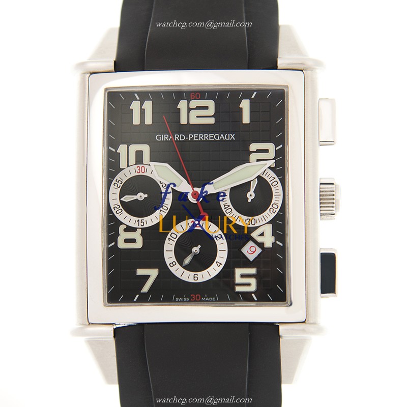 Girard Perregaux 25840-11-611-FK6 Replica Watch, Black Dial, Steel Case, Automatic Movement - Luxury Replica Watch